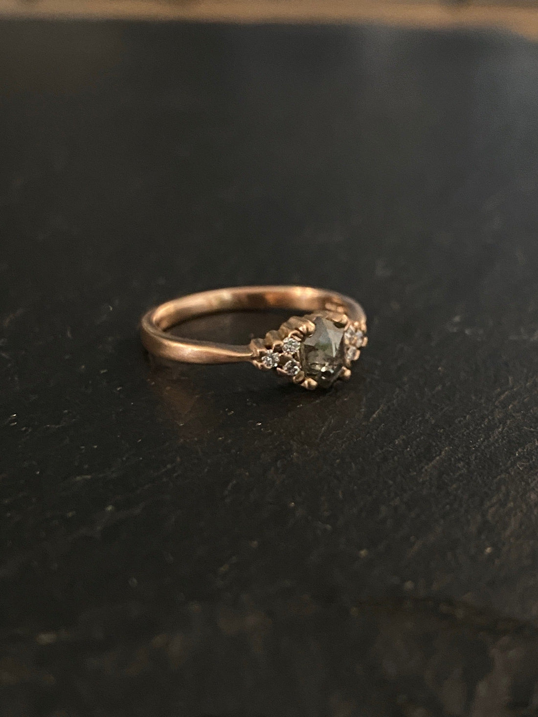 Salt & Papper Diamond Ring in Rose Gold