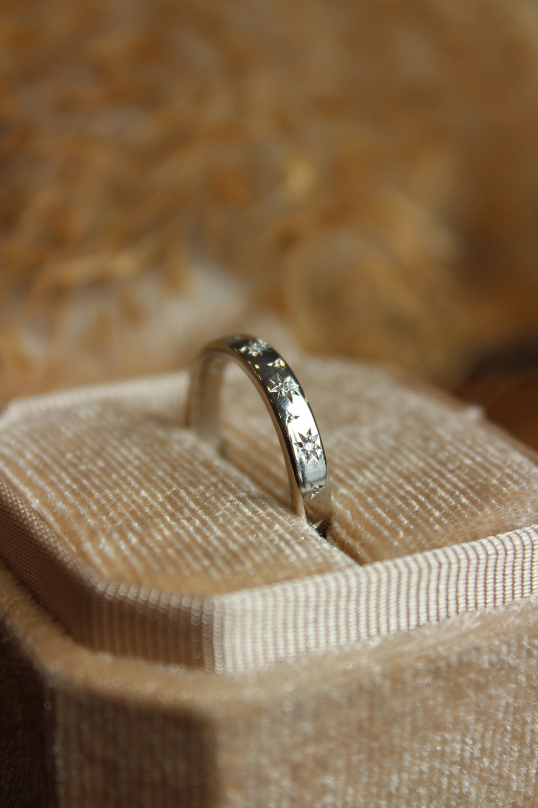 Star Set Diamond Wedding Band 