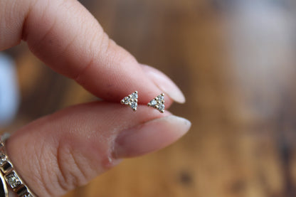 Handmade Trilogy Silver Studs