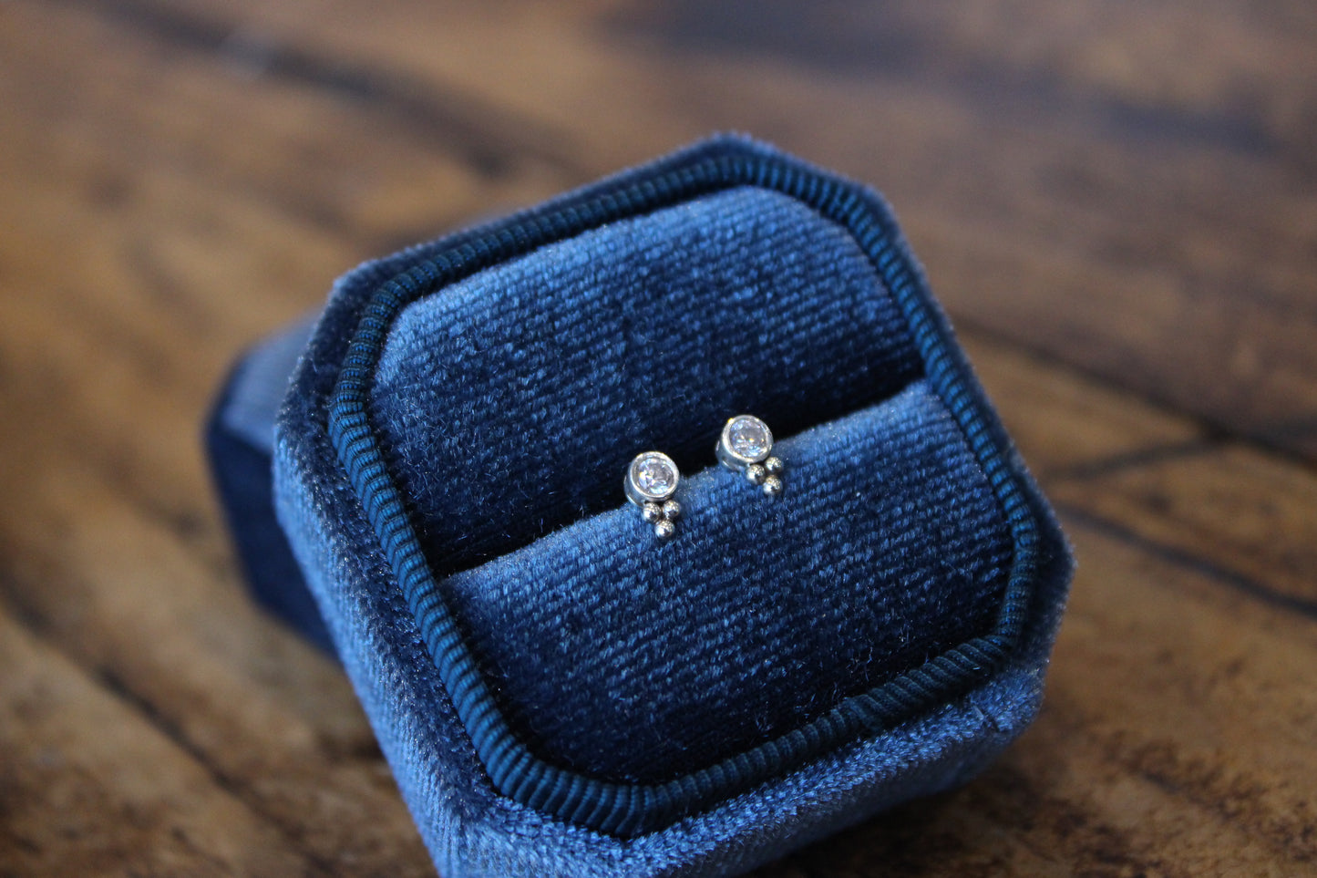 Cubic Zirconia Ball Studs