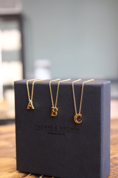 Gold Plated Initial Necklace