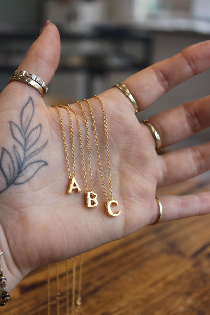 Gold Plated Initial Necklace