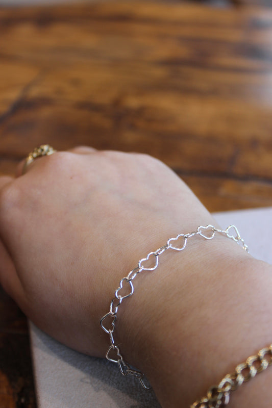 Silver Heart Bracelet