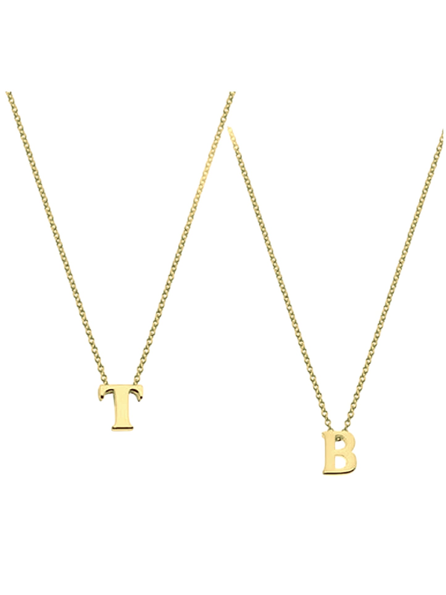 Gold Plated Initial Necklace