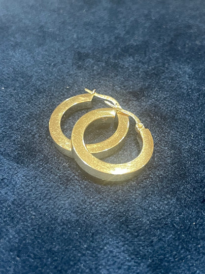 9ct Gold Chunky Hoop Earrings