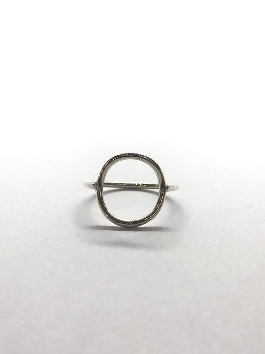 Silver Geo Circle ring