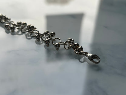 Sterling Silver Fancy Bead Bracelet